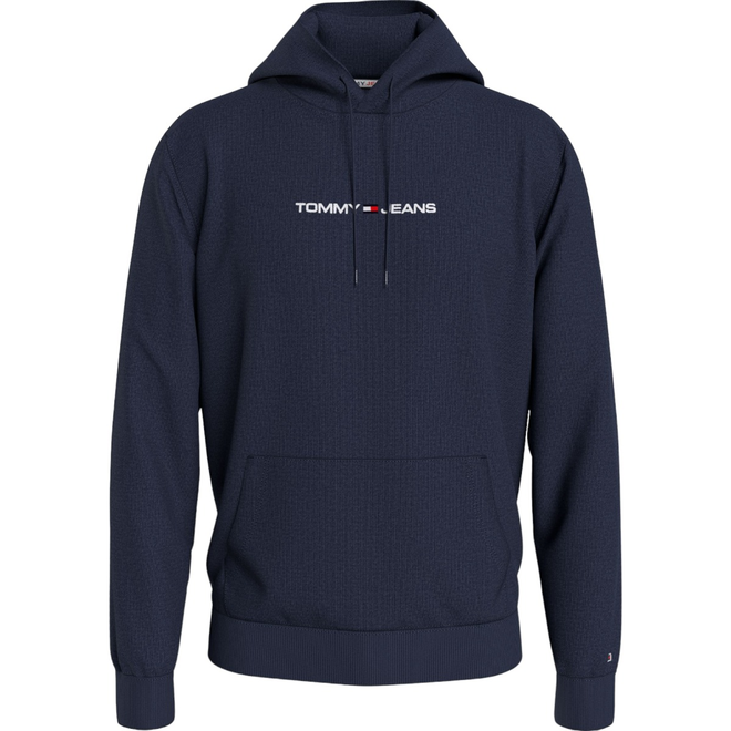 TOMMY HILFIGER OCIEPLANA BLUZA MĘSKA Z KAPTUREM TJM REG LINEAR HOODIE GRANATOWA DM0DM18130 C87