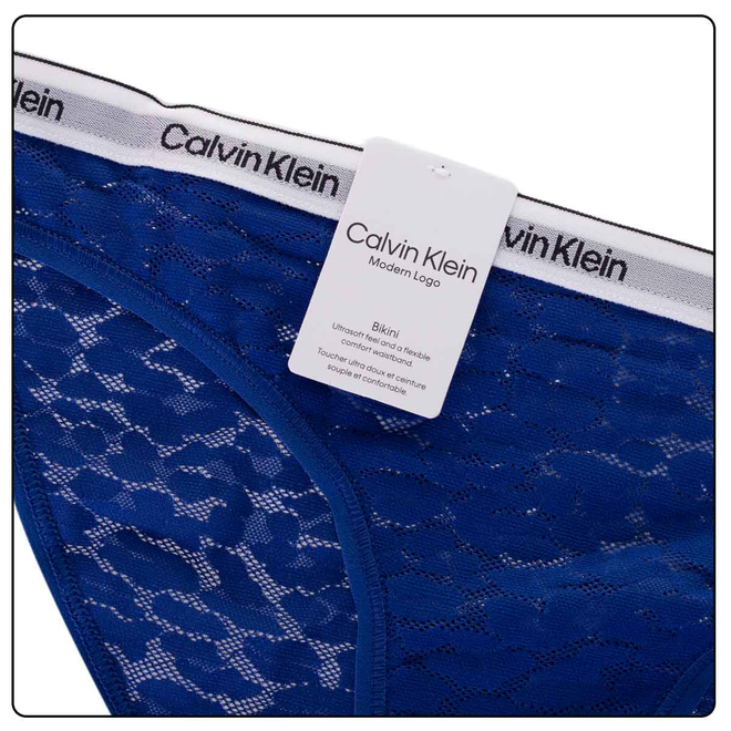 CALVIN KLEIN BIKINI DAMSKIE MAJTKI 1P KOBALTOWE 000QD5050E 8ZJ