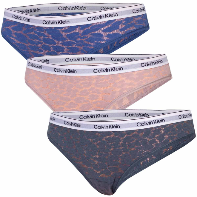 CALVIN KLEIN BIKINI DAMSKIE MAJTKI 3PK GRANATOWE/BEŻOWE/ZIELONE 000QD5069E GP8