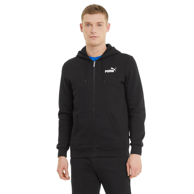 PUMA BLUZA MĘSKA OCIEPLANA ESS SMALL LOGO FZ HOODIE CZARNA 586702 01
