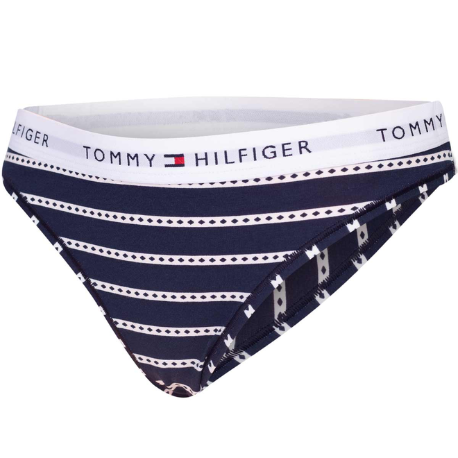 TOMMY HILFIGER BIKINI DAMSKIE MAJTKI 1P BIKINI PRINT GRANATOWE UW0UW03859 04O