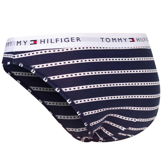 TOMMY HILFIGER BIKINI DAMSKIE MAJTKI 1P BIKINI PRINT GRANATOWE UW0UW03859 04O