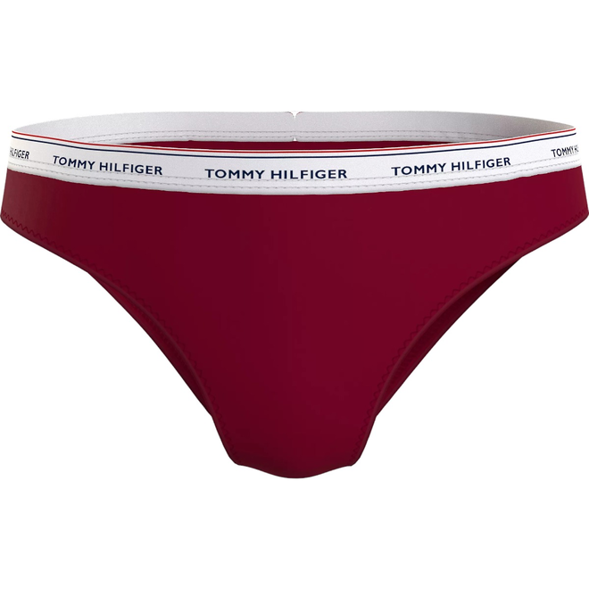 TOMMY HILFIGER BIKINI DAMSKIE MAJTKI 3P CZARNE/BRĄZOWE/BORDOWE UW0UW04895 0R3
