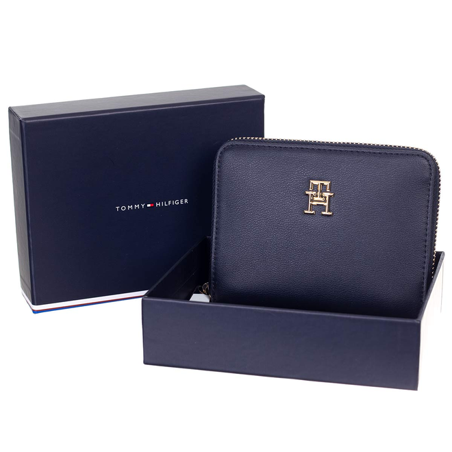 TOMMY HILFIGER PORTFEL DAMSKI POPPY PLUS MED ZA GRANATOWY AW0AW15259 DW6