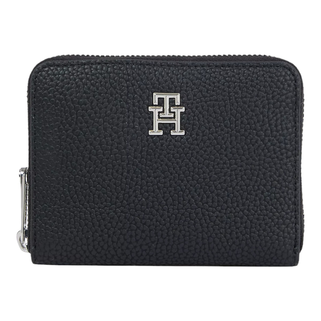 TOMMY HILFIGER PORTFEL DAMSKI TH EMBLEM MED ZA CZARNY AW0AW15276 BDS