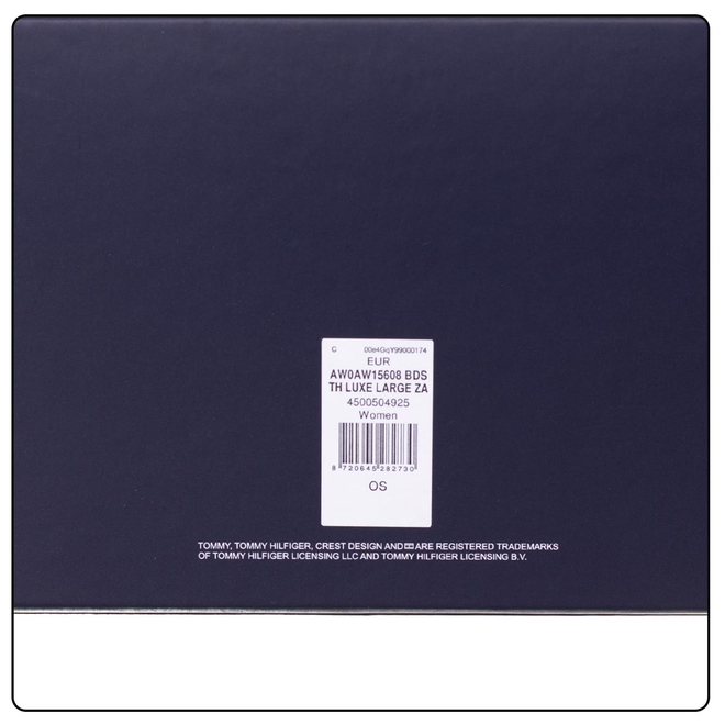 TOMMY HILFIGER PORTFEL DAMSKI TH LUXE LARGE ZA CZARNY AW0AW15608 BDS