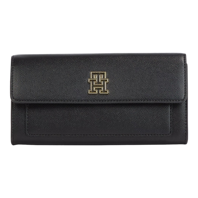 TOMMY HILFIGER PORTFEL DAMSKI TH TIMELESS LARGE FLAP CZARNY AW0AW15257 BDS