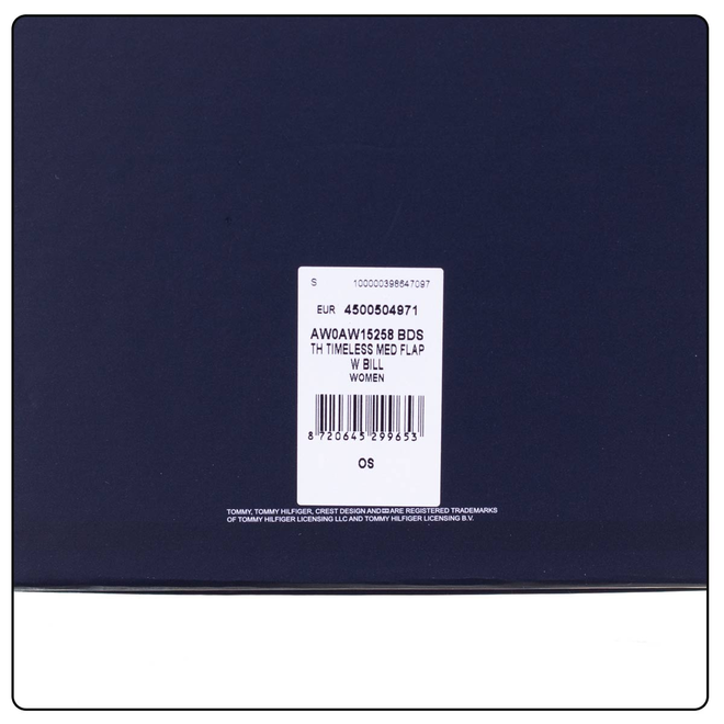 TOMMY HILFIGER PORTFEL DAMSKI TH TIMELESS MED FLAP W BILL CZARNY AW0AW15258 BDS