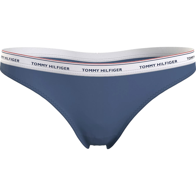 TOMMY HILFIGER STRINGI DAMSKIE MAJTKI THONG (EXT SIZES) 3P CZERWONE/ECRU/NIEBIESKIE UW0UW04894 0V7