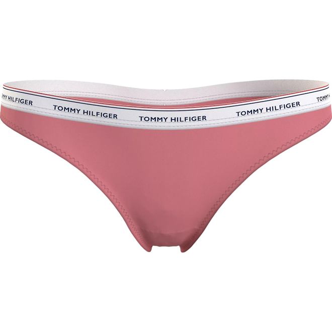 TOMMY HILFIGER STRINGI DAMSKIE MAJTKI THONG (EXT SIZES) 3P RÓŻOWE/ZIELONE UW0UW04894 0R6