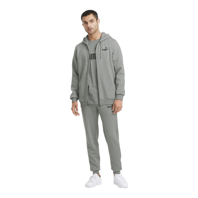 PUMA BLUZA MĘSKA OCIEPLANA ESS SMALL LOGO FZ HOODIE SZARA 586702 03