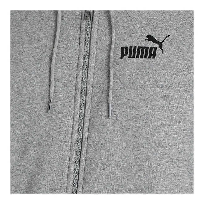 PUMA BLUZA MĘSKA OCIEPLANA ESS SMALL LOGO FZ HOODIE SZARA 586702 03