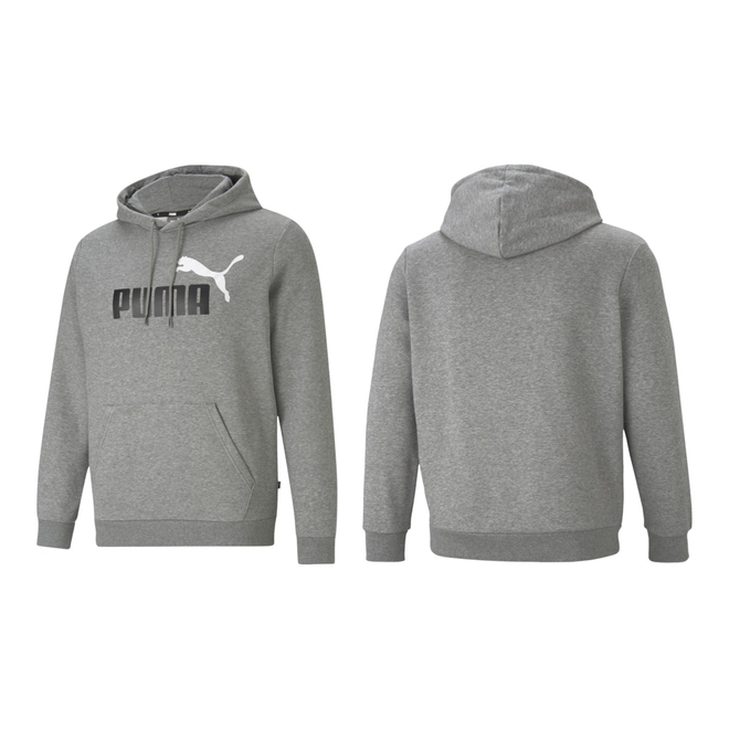 PUMA BLUZA MĘSKA Z KAPTUREM ESS+2 COL BIG LOGO HOODIE SZARA 586764 03