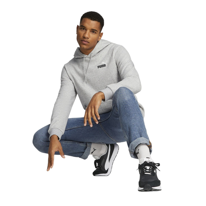 PUMA BLUZA MĘSKA Z KAPTUREM ESS 2 COL SMALL LOGO HOODIE SZARA 674471 04