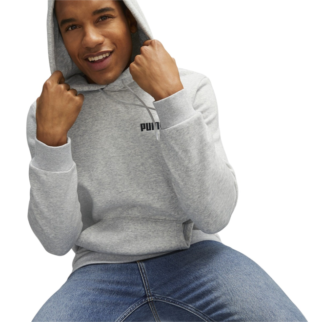 PUMA BLUZA MĘSKA Z KAPTUREM ESS 2 COL SMALL LOGO HOODIE SZARA 674471 04