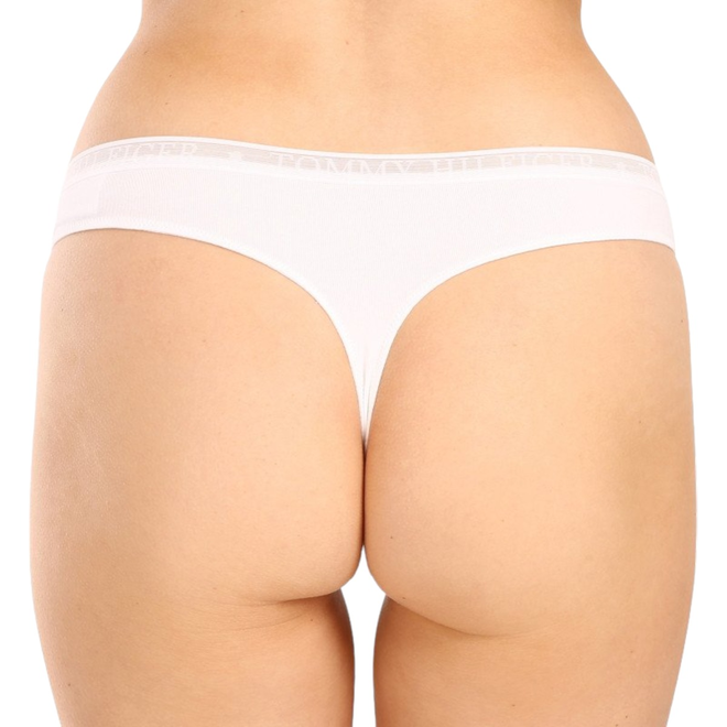 TOMMY HILFIGER STRINGI DAMSKIE MAJTKI LACE THONG (EXT SIZES) 3P GRANATOWE/BIAŁE/BORDOWE UW0UW04890 0U4