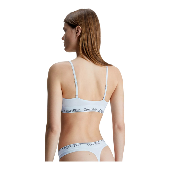 CALVIN KLEIN DAMSKI STANIK BIUSTONOSZ LGHT LINED TRIANGLE BŁĘKITNY 000QF7093E CJP