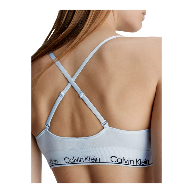 CALVIN KLEIN DAMSKI STANIK BIUSTONOSZ LGHT LINED TRIANGLE BŁĘKITNY 000QF7093E CJP