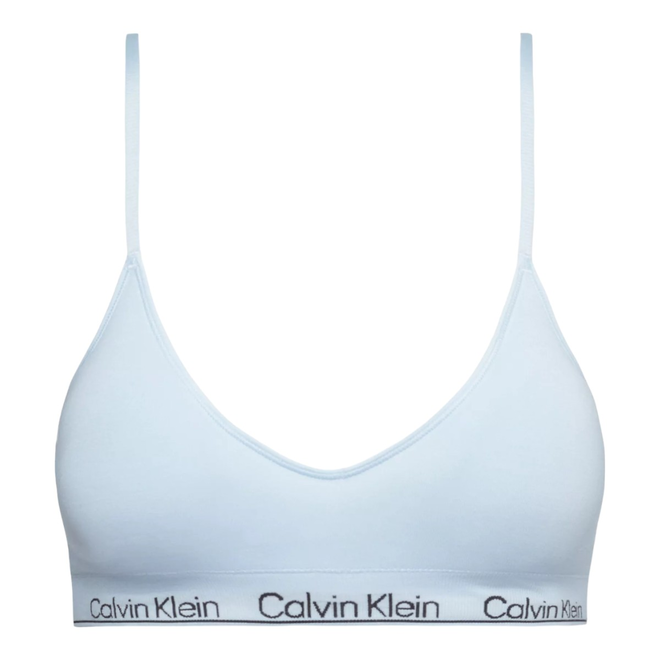 CALVIN KLEIN DAMSKI STANIK BIUSTONOSZ LGHT LINED TRIANGLE BŁĘKITNY 000QF7093E CJP