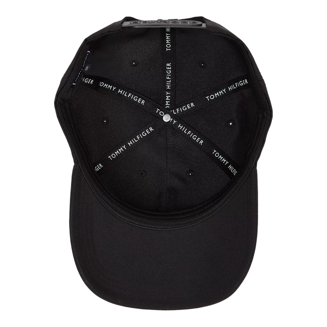 TOMMY HILFIGER CZAPKA Z DASZKIEM TH MONOTYPE CANVAS 6 PANEL CAP CZARNA AM0AM12043 BDS