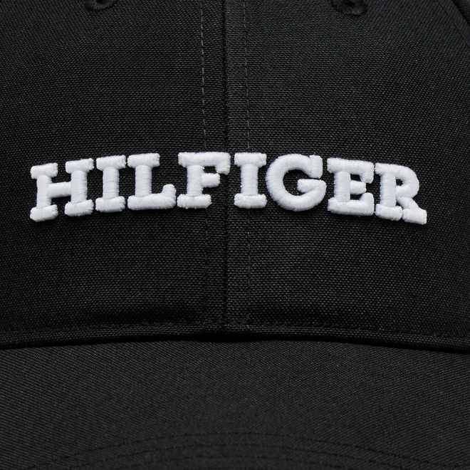 TOMMY HILFIGER CZAPKA Z DASZKIEM TH MONOTYPE CANVAS 6 PANEL CAP CZARNA AM0AM12043 BDS