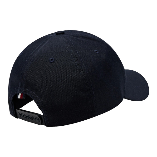 TOMMY HILFIGER CZAPKA Z DASZKIEM TH MONOTYPE CANVAS 6 PANEL CAP GRANATOWA AM0AM12043 DW6