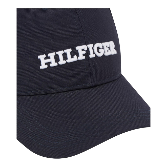 TOMMY HILFIGER CZAPKA Z DASZKIEM TH MONOTYPE CANVAS 6 PANEL CAP GRANATOWA AM0AM12043 DW6
