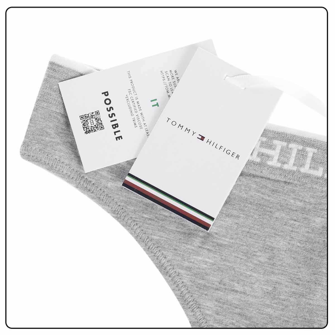 TOMMY HILFIGER STRINGI DAMSKIE MAJTKI 1P THONG SZARE UW0UW04810 P61