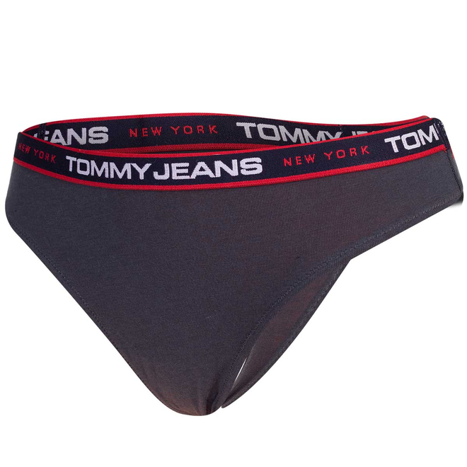 TOMMY HILFIGER STRINGI DAMSKIE MAJTKI 3P THONG CZARNE/GRAFITOWE/GRANATOWE UW0UW04709 0VA