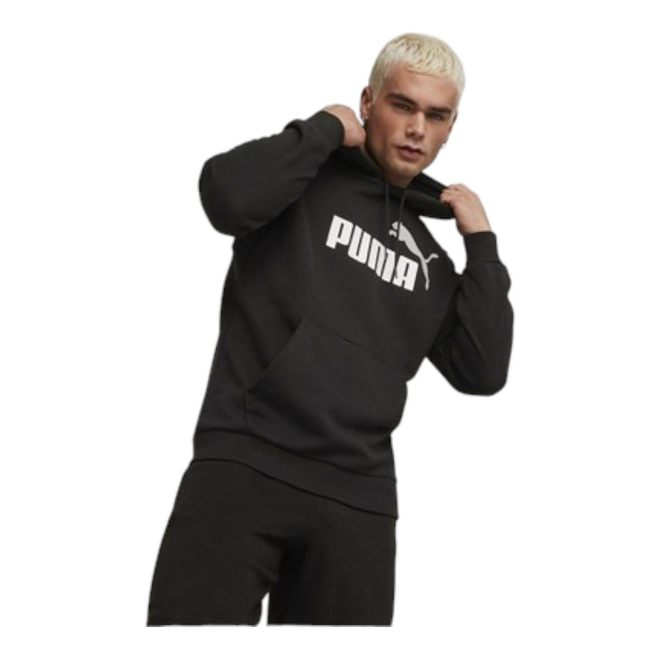 PUMA BLUZA MĘSKA Z KAPTUREM ESS+ 2 COL BIG LOGO HOODIE CZARNA 586765 61