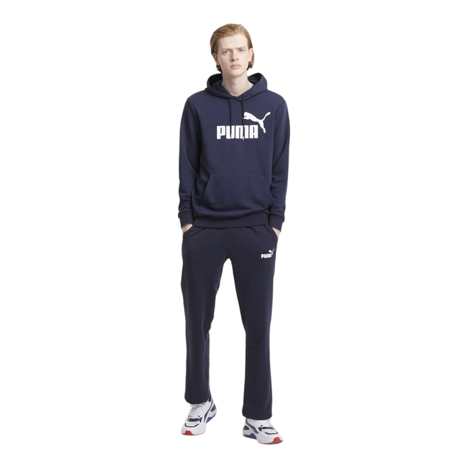 PUMA MĘSKA BLUZA DRESOWA BAWEŁNIANA Z KAPTUREM ESS BIG LOGO HOODIE GRANATOWA 586688 06