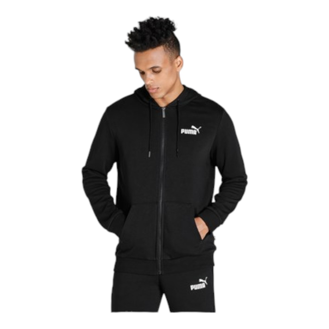 PUMA MĘSKA BLUZA ESS SMALL LOGO FZ HOODIE TR CZARNA 586704 01