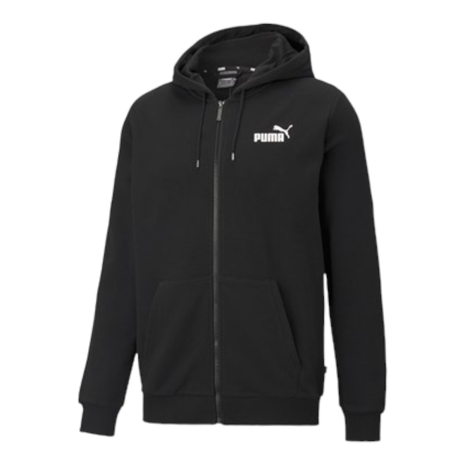 PUMA MĘSKA BLUZA ESS SMALL LOGO FZ HOODIE TR CZARNA 586704 01