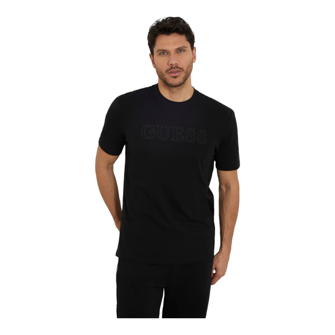 GUESS KOSZULKA MĘSKA T-SHIRT SS ALPHY T-SHIRT CZARNA Z2YI11J1314 JBLK