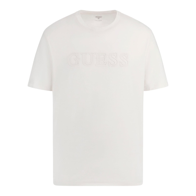 GUESS KOSZULKA MĘSKA T-SHIRT SS ALPHY T-SHIRT ECRU Z2YI11J1314 SCFY