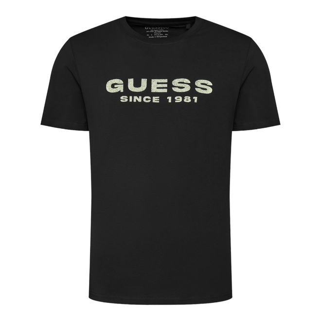 GUESS KOSZULKA MĘSKA T-SHIRT SS CN GUESS LOGO TEE CZARNA M4GI61J1314 JBLK