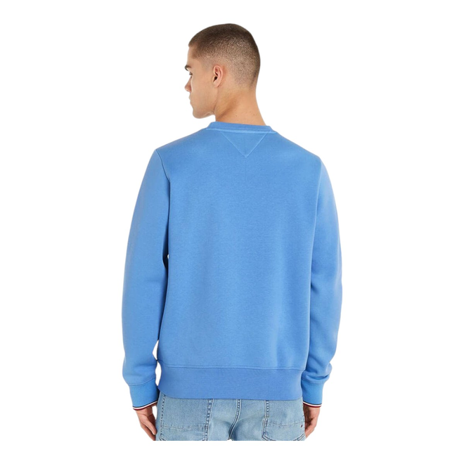 TOMMY HILFIGER BLUZA MĘSKA WCC TOMMY LOGO TIPPED CREWNECK NIEBIESKA MW0MW33640 C30
