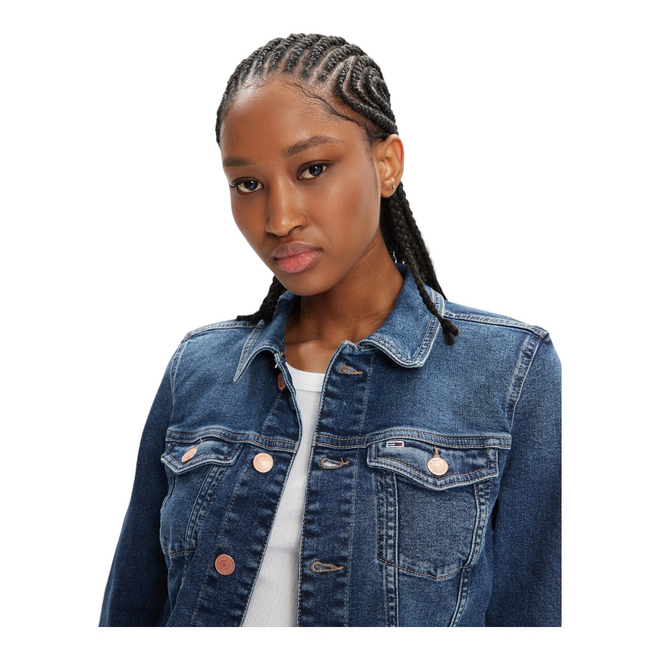 TOMMY HILFIGER DAMSKA KURTKA JEANSOWA VIVIANNE SKN JACKET BH0151 JEANS DW0DW17959 1A5
