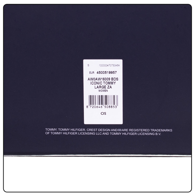 TOMMY HILFIGER PORTFEL DAMSKI ICONIC TOMMY LARGE ZA CZARNY AW0AW16009 BDS