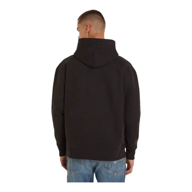 TOMMY HILFIGER BLUZA MĘSKA Z KAPTUREM TJM RLX SIGNATURE HOODIE EXT CZARNA DM0DM17990 BDS