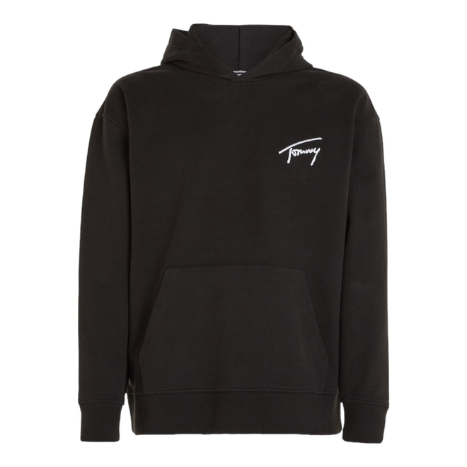 TOMMY HILFIGER BLUZA MĘSKA Z KAPTUREM TJM RLX SIGNATURE HOODIE EXT CZARNA DM0DM17990 BDS