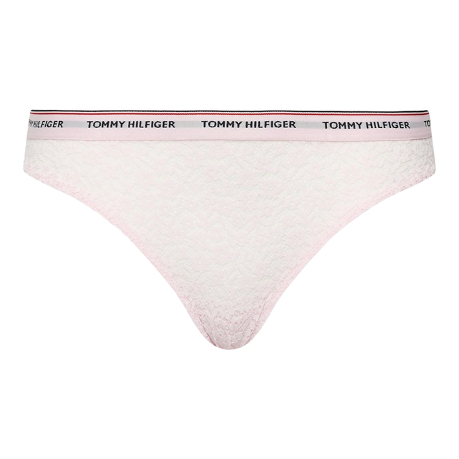 TOMMY HILFIGER BIKINI DAMSKIE MAJTKI 3P BIKINI LACE CZERWONE/ROŻOWE/NIEBIESKIE UW0UW04897 0WR