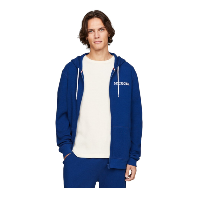 TOMMY HILFIGER BLUZA MĘSKA FULL ZIP HOODIE KOBALTOWA UM0UM03131 C5J