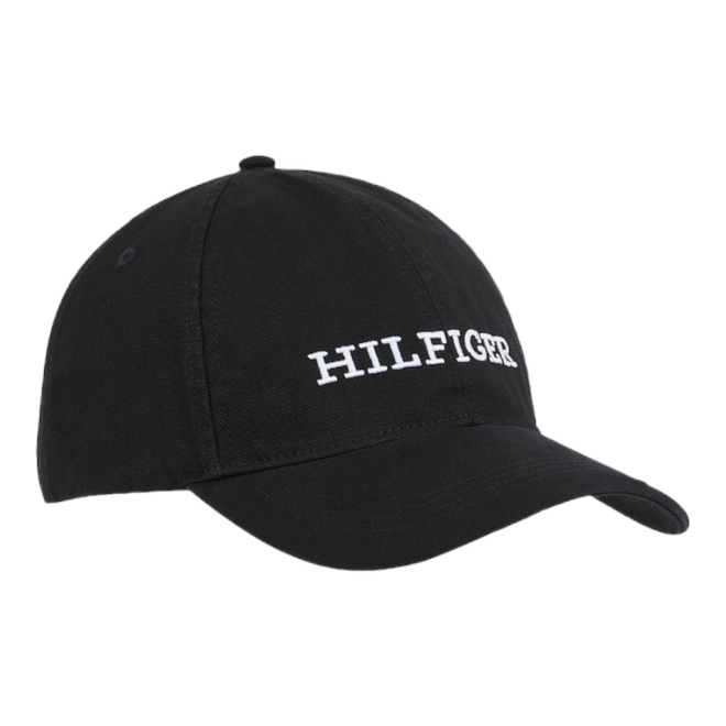 TOMMY HILFIGER CZAPKA Z DASZKIEM TH MONOTYPE SOFT 6 PANEL CAP CZARNA AM0AM12154 BDS