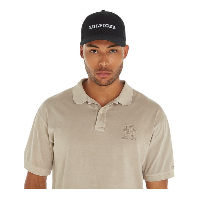 TOMMY HILFIGER CZAPKA Z DASZKIEM TH MONOTYPE SOFT 6 PANEL CAP CZARNA AM0AM12154 BDS