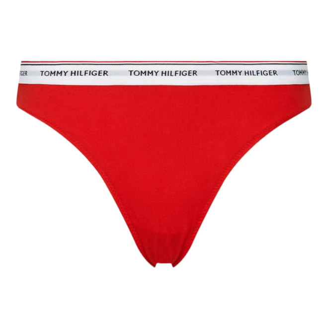 TOMMY HILFIGER STRINGI DAMSKIE MAJTKI 3 PACK THONG (EXT SIZES) CZERWONE/NIEBIESKIE/RÓŻOWE UW0UW04894 0WR