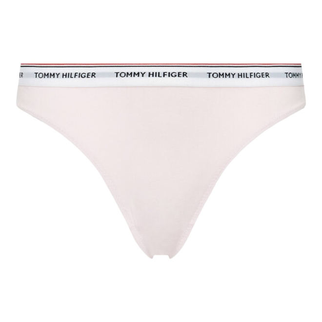 TOMMY HILFIGER STRINGI DAMSKIE MAJTKI 3 PACK THONG (EXT SIZES) CZERWONE/NIEBIESKIE/RÓŻOWE UW0UW04894 0WR