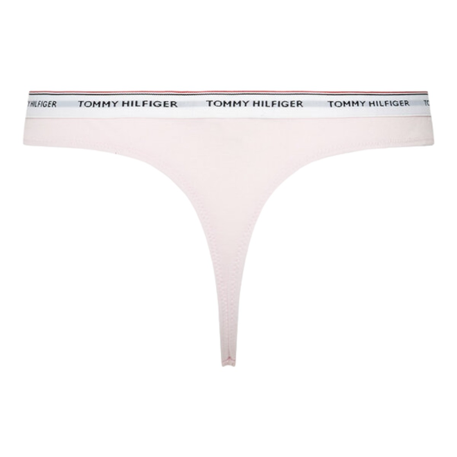 TOMMY HILFIGER STRINGI DAMSKIE MAJTKI 3 PACK THONG (EXT SIZES) CZERWONE/NIEBIESKIE/RÓŻOWE UW0UW04894 0WR