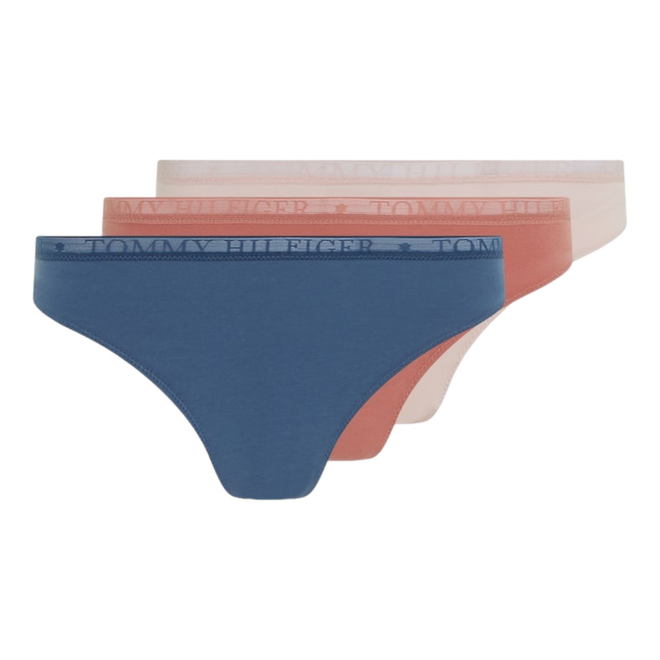 TOMMY HILFIGER STRINGI DAMSKIE MAJTKI 3P THONG (EXT SIZES) WIELOKOLOROWE UW0UW04890 0VV