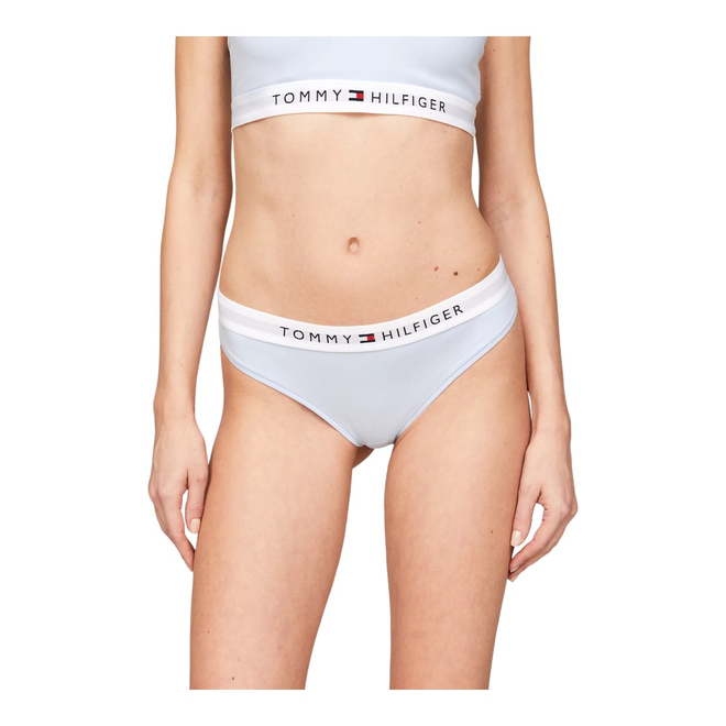 TOMMY HILFIGER STRINGI MAJTKI DAMSKIE THONG (EXT SIZES) NIEBIESKIE UW0UW04146 C1O